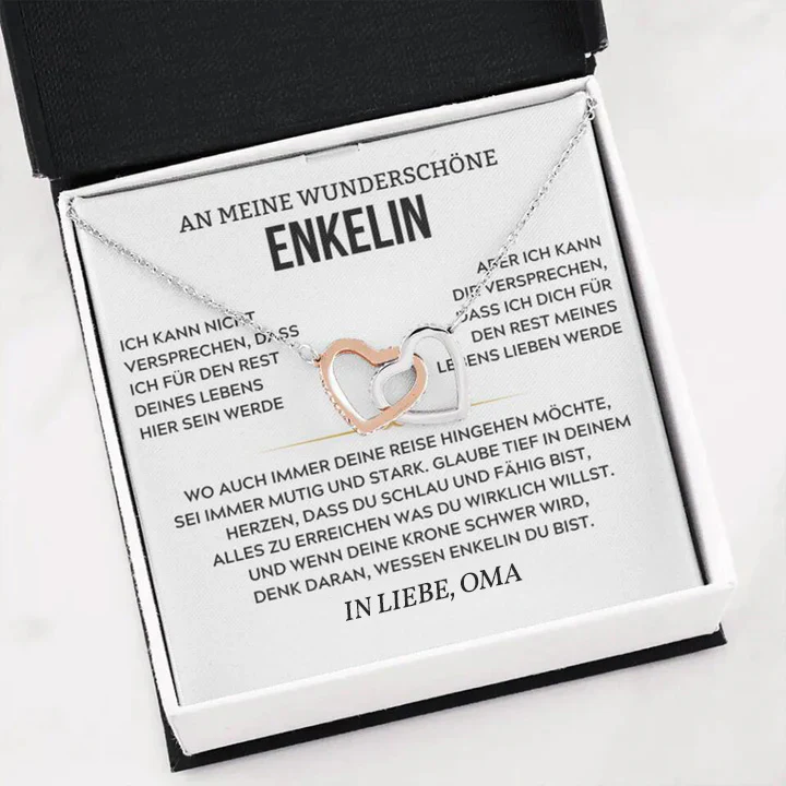 14k Weißgold Ausführung Halskette - An meine Enkelin von Oma - Image 3