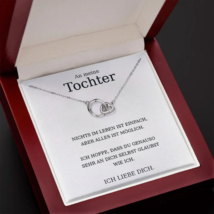 14k Weißgold Ausführung Ring & Herz Halskette - An meine Tochter - Image 4
