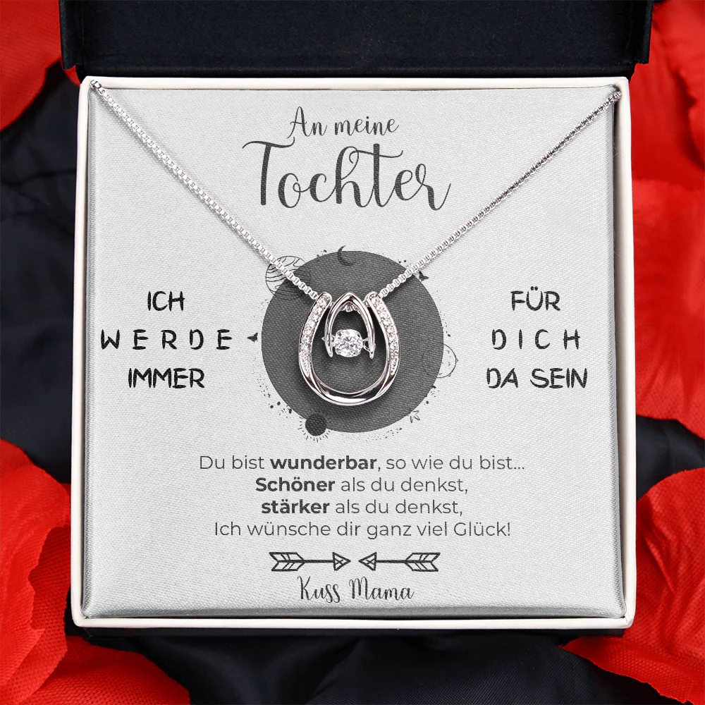 14k Weißgold Ausführung Glücksanhänger - An meine Tochter - Image 3