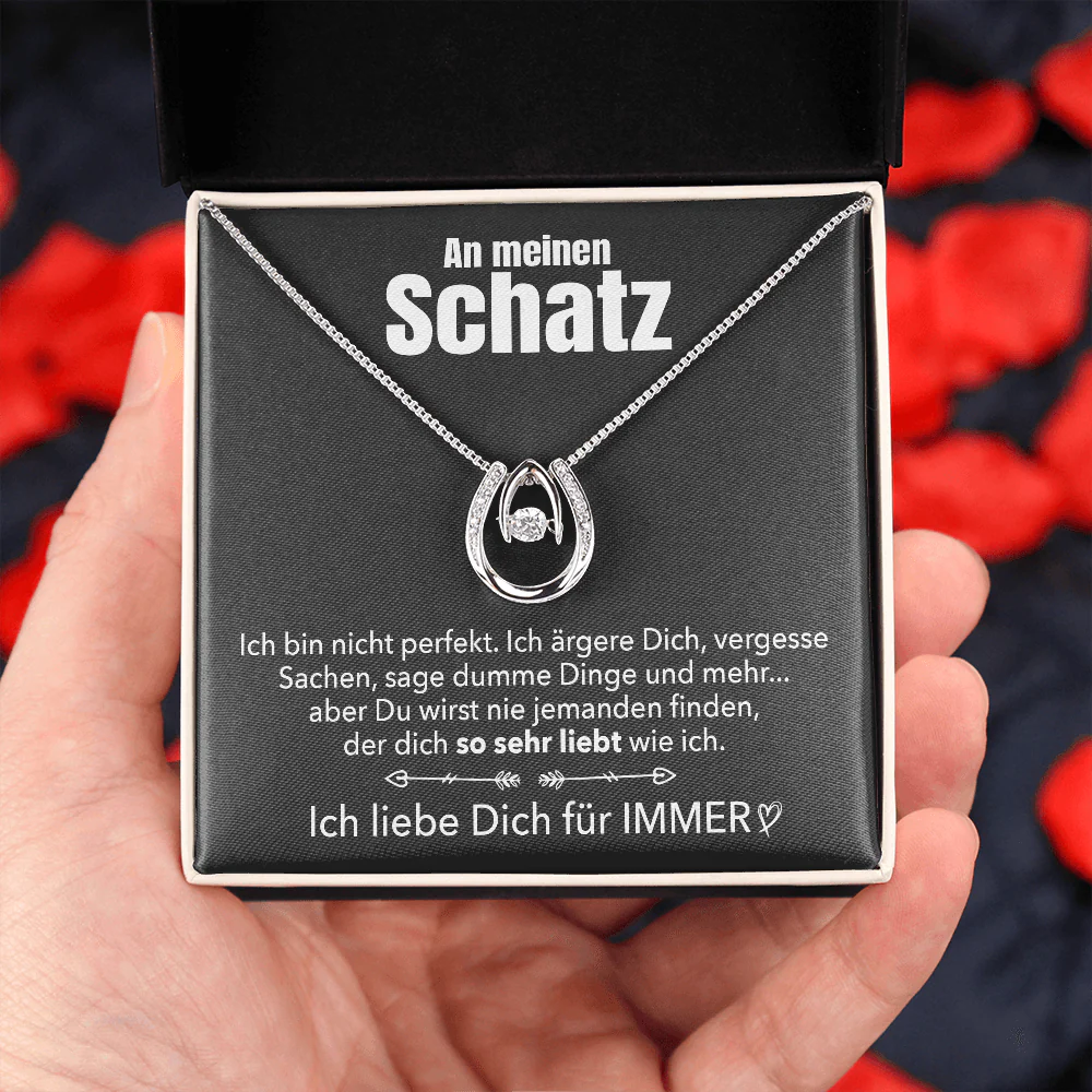 14k Weißgold Ausführung Glücksanhänger - An meinen Schatz - Image 2