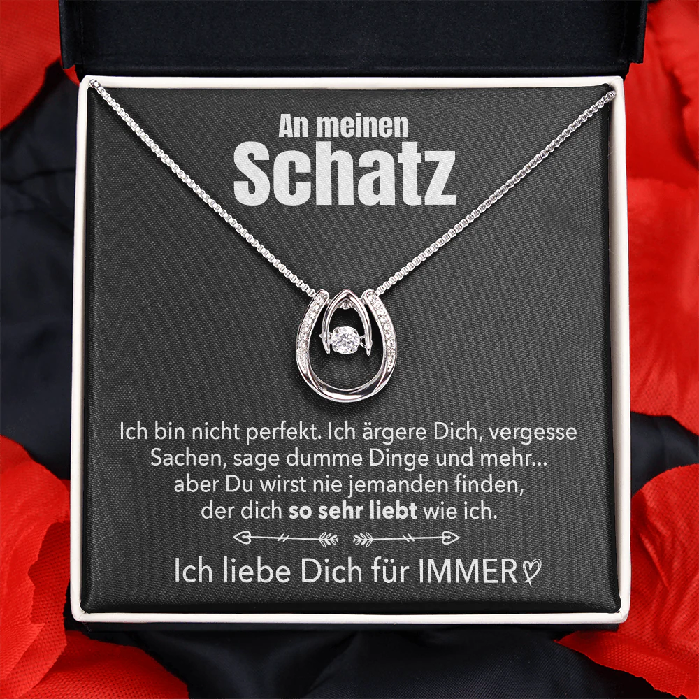 14k Weißgold Ausführung Glücksanhänger - An meinen Schatz - Image 3