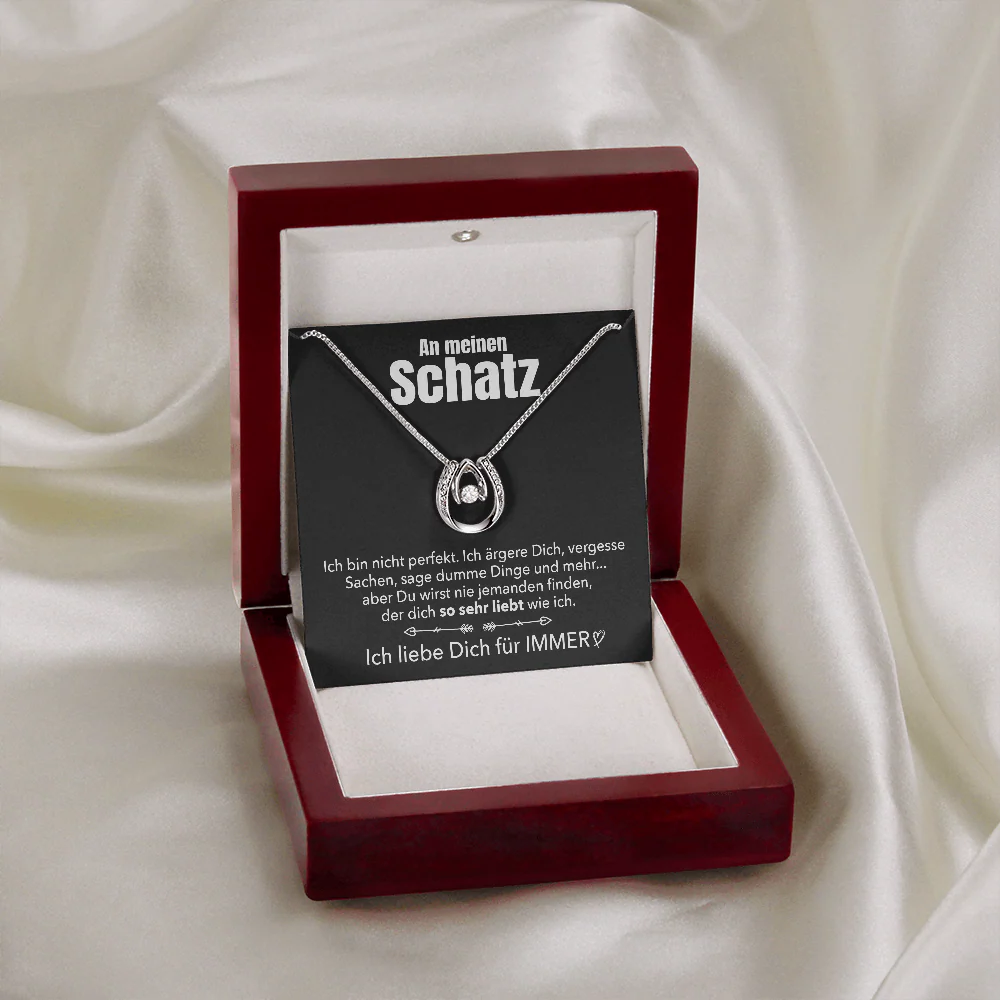 14k Weißgold Ausführung Glücksanhänger - An meinen Schatz - Image 6