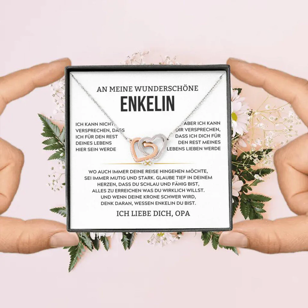14k Weißgold Ausführung Halskette - An meine Enkelin - Versprechen - Image 10