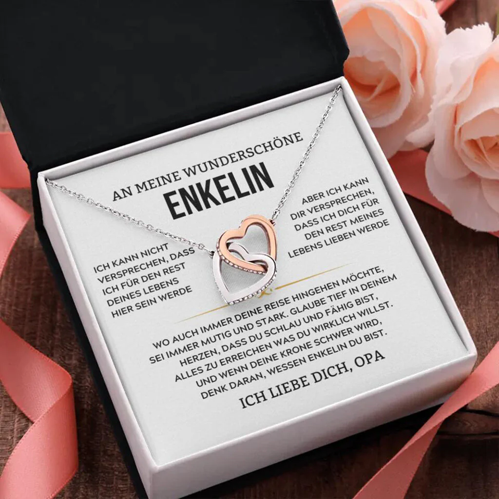 14k Weißgold Ausführung Halskette - An meine Enkelin - Versprechen - Image 11