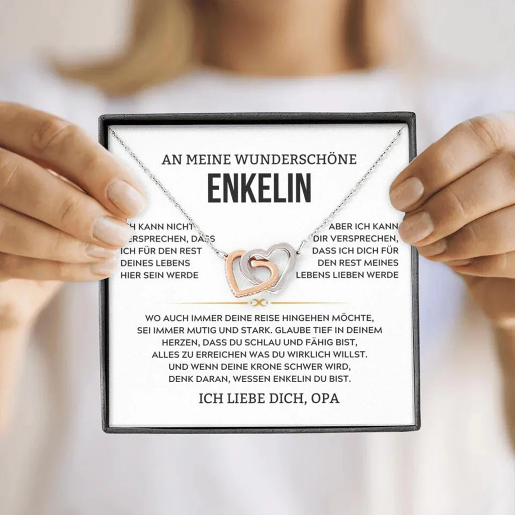 14k Weißgold Ausführung Halskette - An meine Enkelin - Versprechen - Image 13