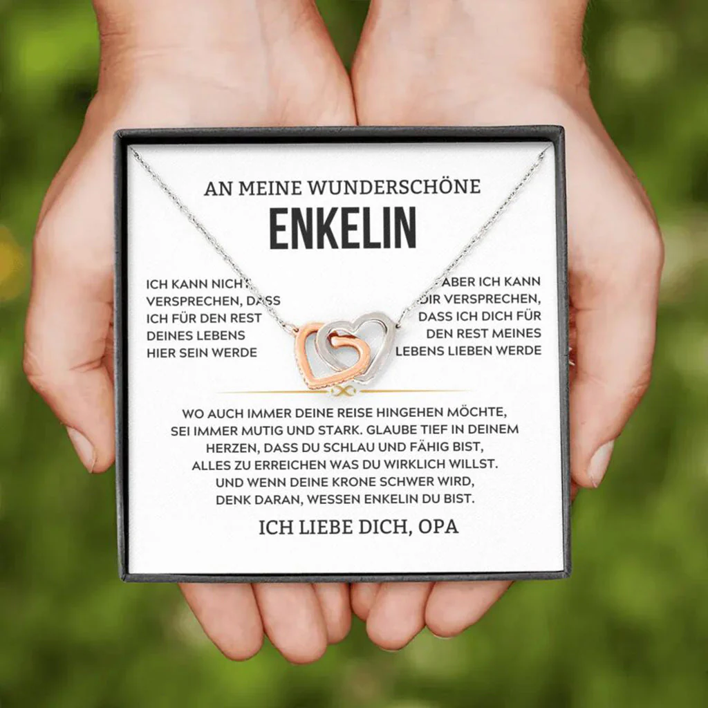 14k Weißgold Ausführung Halskette - An meine Enkelin - Versprechen - Image 14