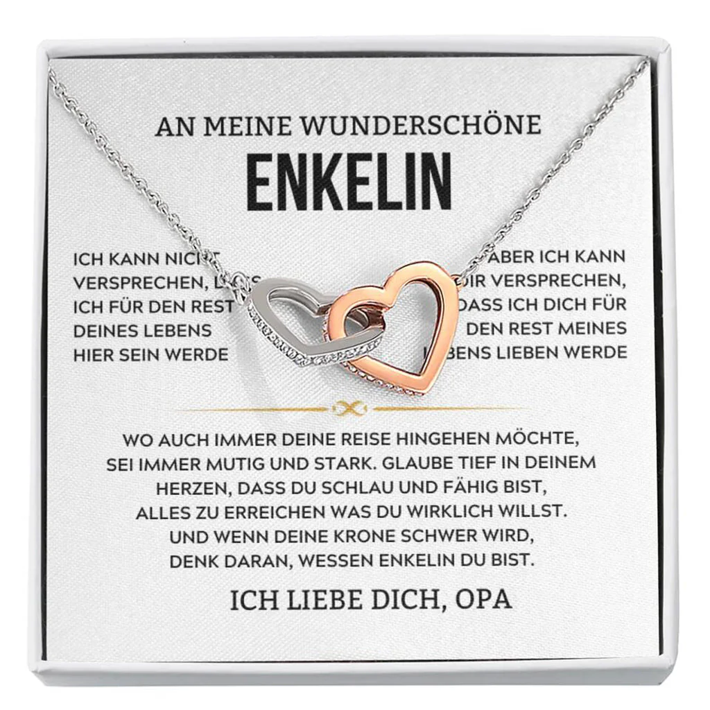 14k Weißgold Ausführung Halskette - An meine Enkelin - Versprechen - Image 16