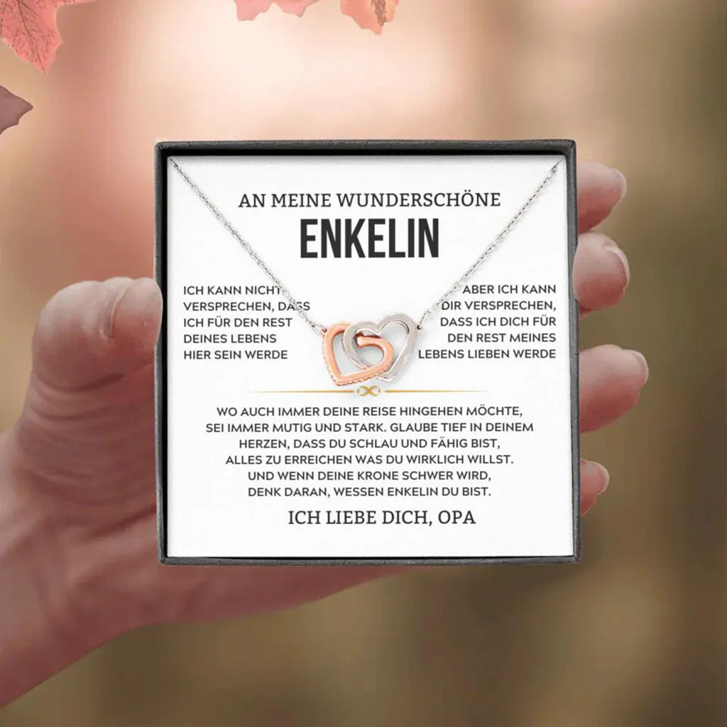 14k Weißgold Ausführung Halskette - An meine Enkelin - Versprechen - Image 4