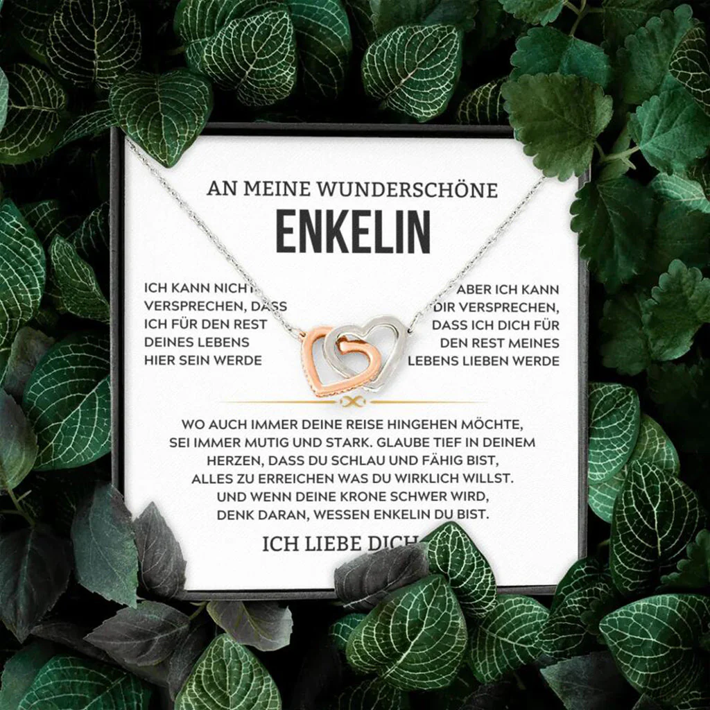14k Weißgold Ausführung Halskette - An meine Enkelin - Versprechen - Image 5