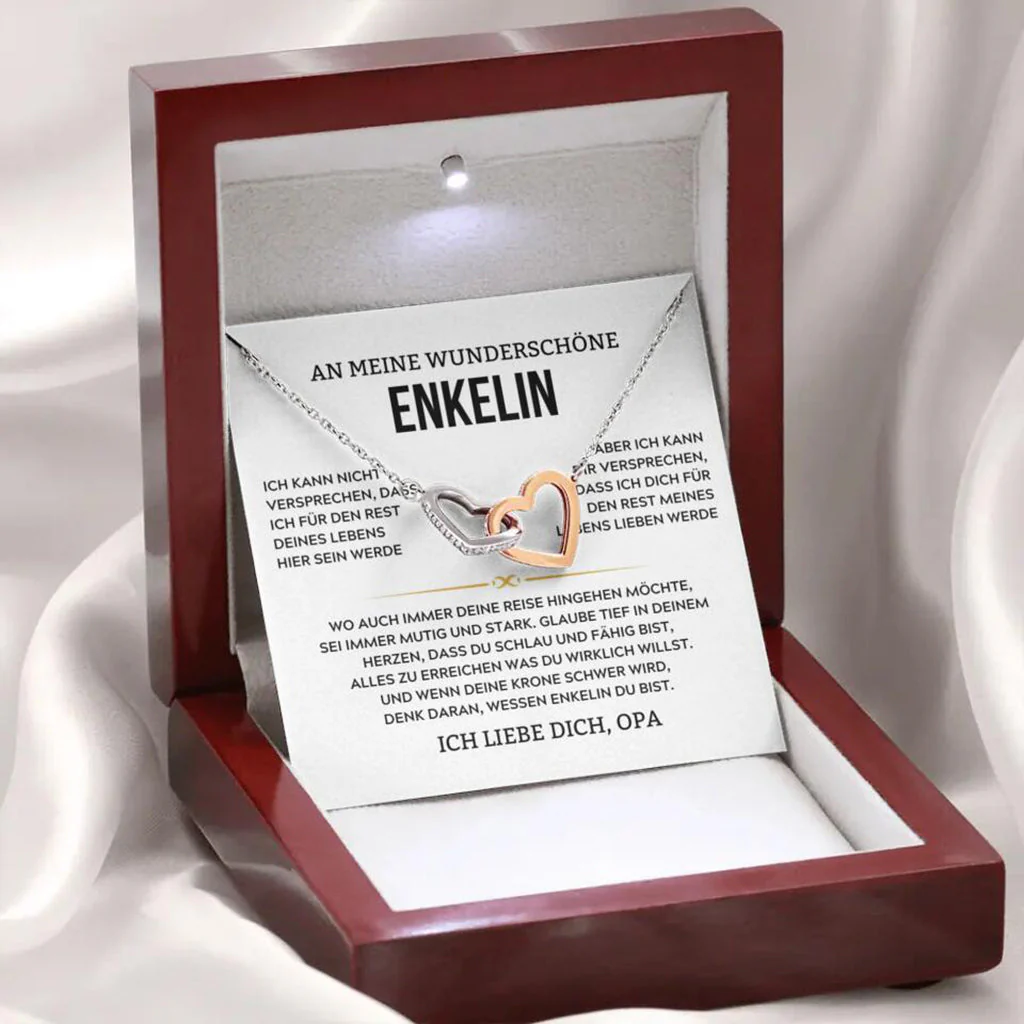 14k Weißgold Ausführung Halskette - An meine Enkelin - Versprechen - Image 6
