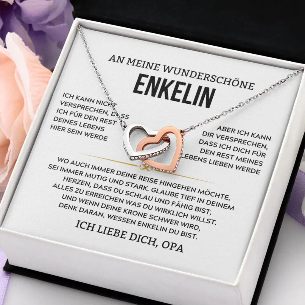 14k Weißgold Ausführung Halskette - An meine Enkelin - Versprechen - Image 8