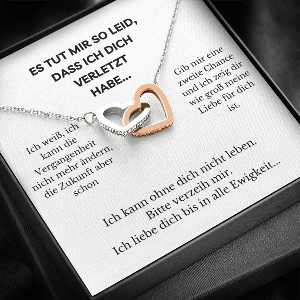 14k Weißgold Ausführung Halskette - Verzeih Mir