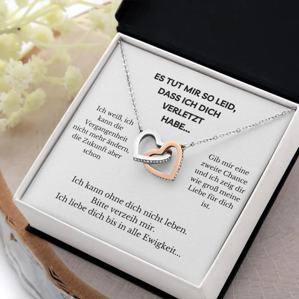 14k Weißgold Ausführung Halskette - Verzeih Mir - Image 11