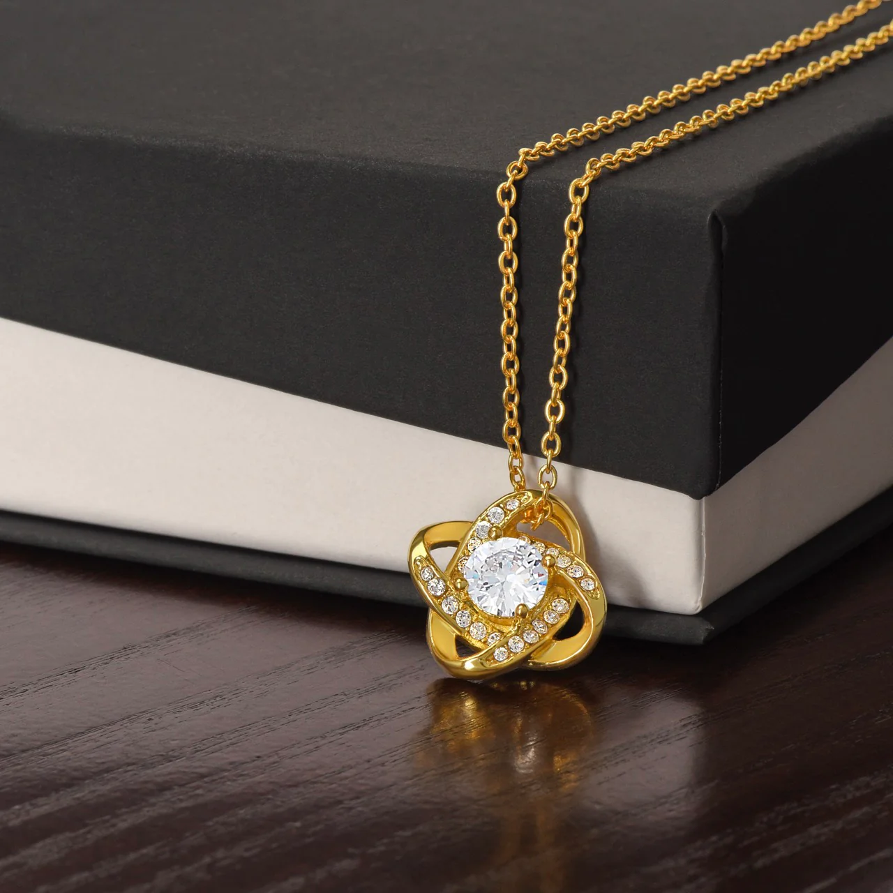 14k Weißgold Knoten Halskette - An meinen Schatz - Image 21