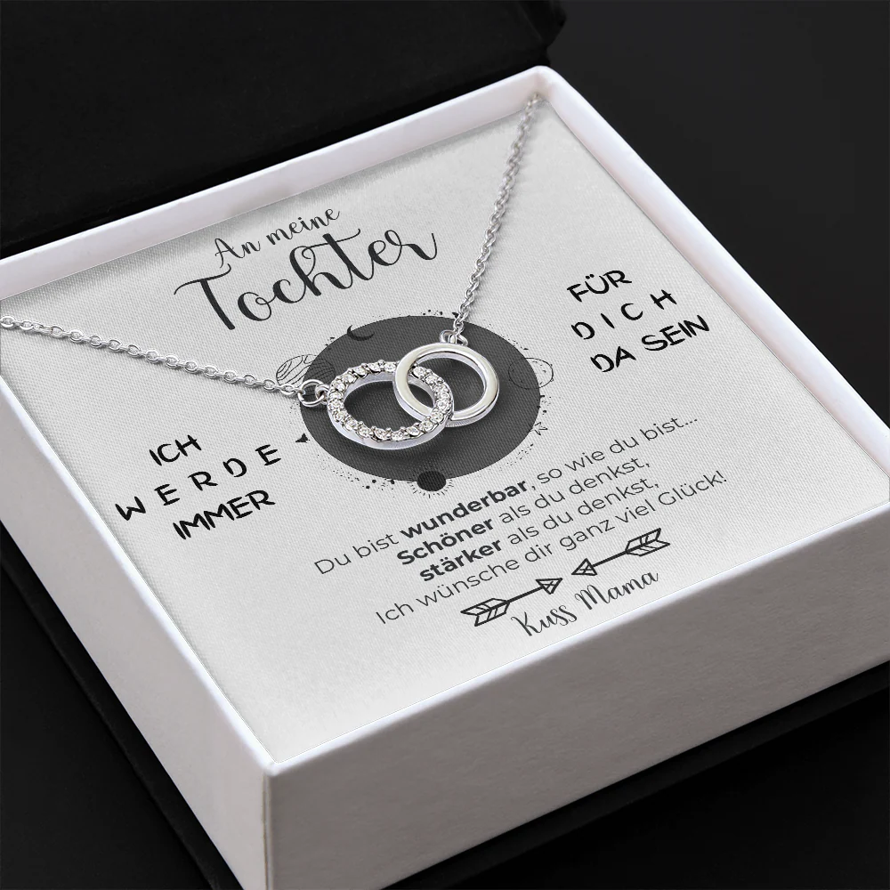 14k Weißgold Ausführung Ring Halskette - An meine Tochter - Image 3