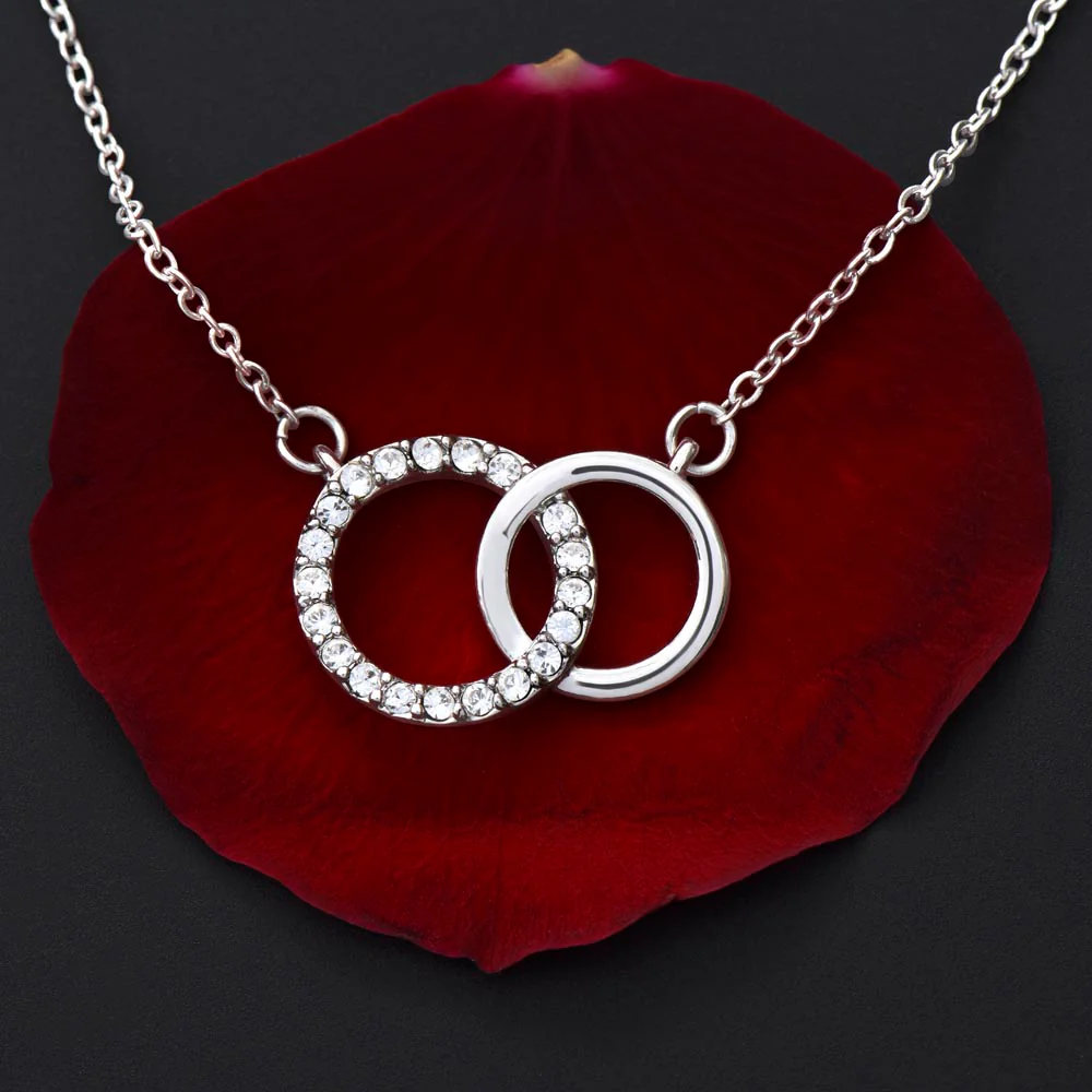 14k Weißgold Ausführung Ringe Halskette - An meinen Schatz - Image 3