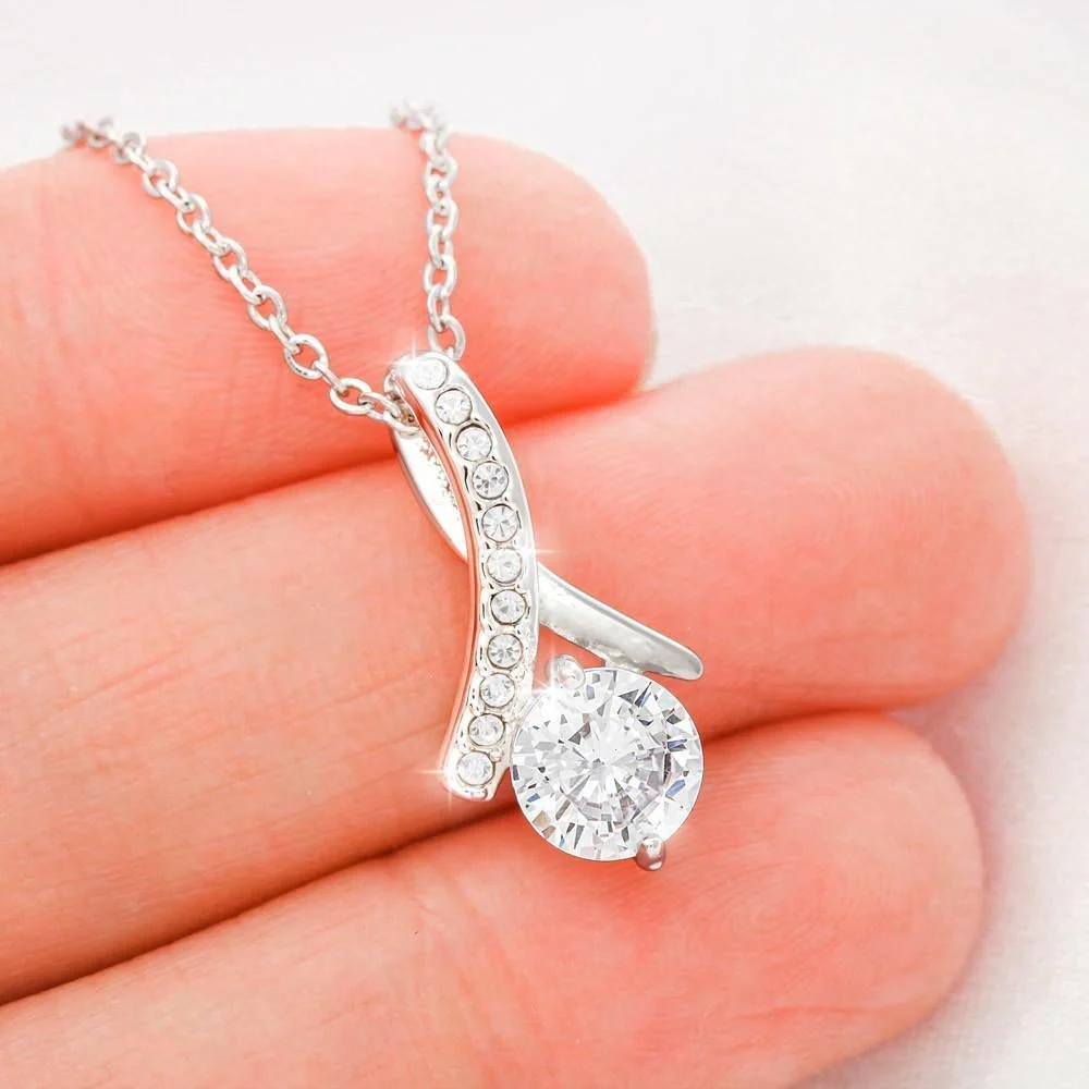 14k Weißgold Ausführung Stil-Halskette - An meinen Schatz - Image 6