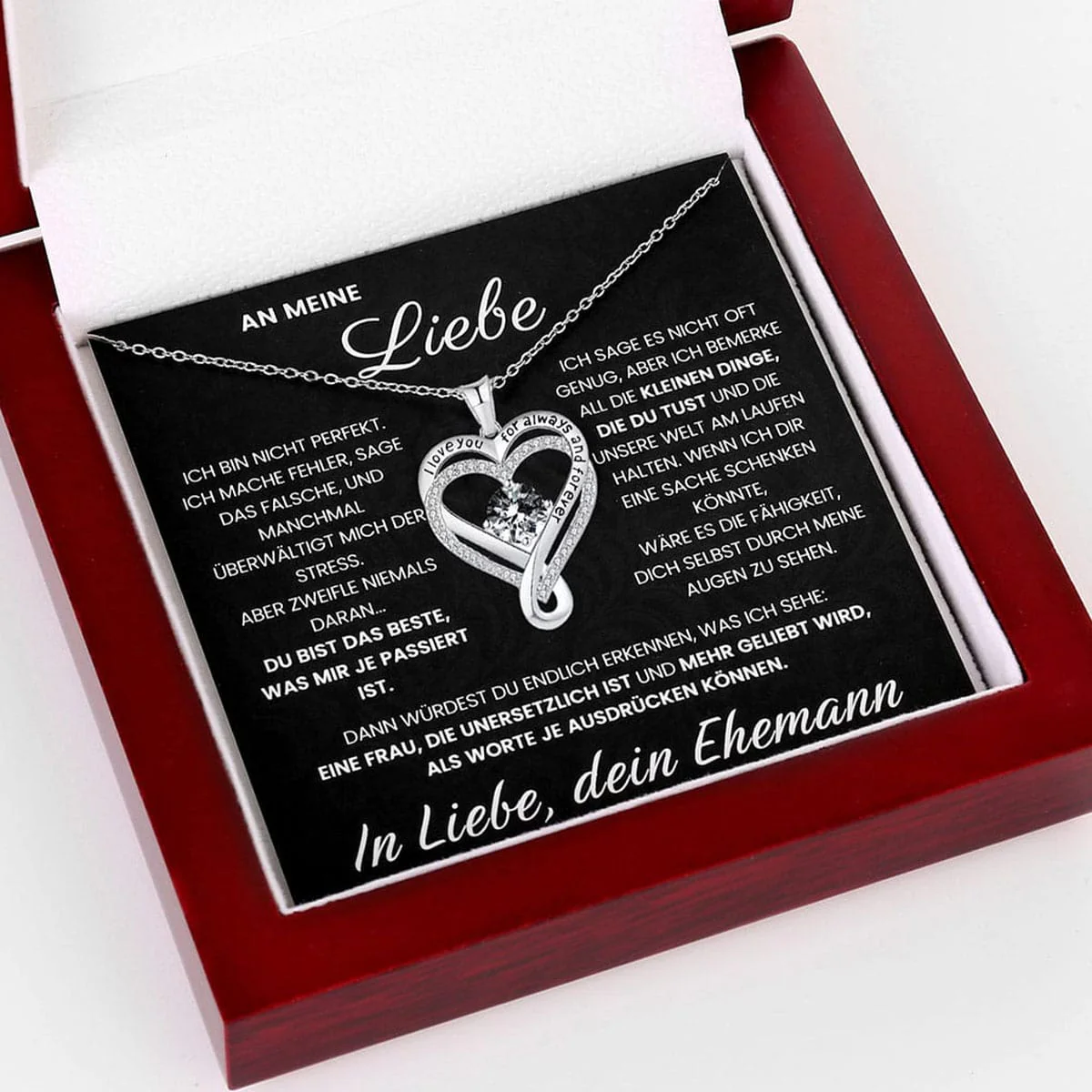 "An meine Liebe" Forever Herz Halskette - Image 2
