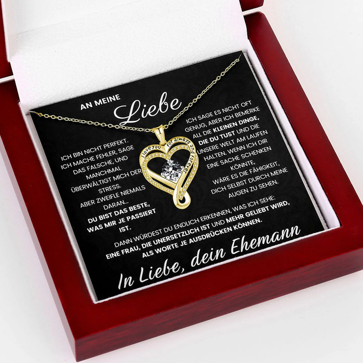 "An meine Liebe" Forever Herz Halskette - Image 3