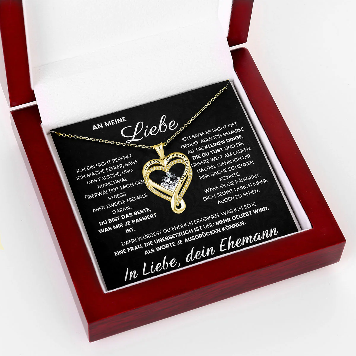 "An meine Liebe" Forever Herz Halskette - Image 8