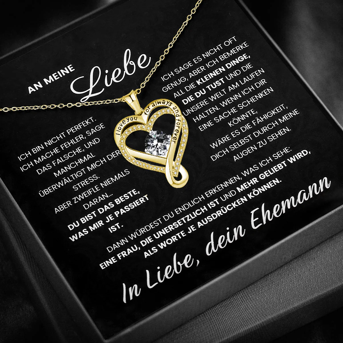 "An meine Liebe" Forever Herz Halskette - Image 9