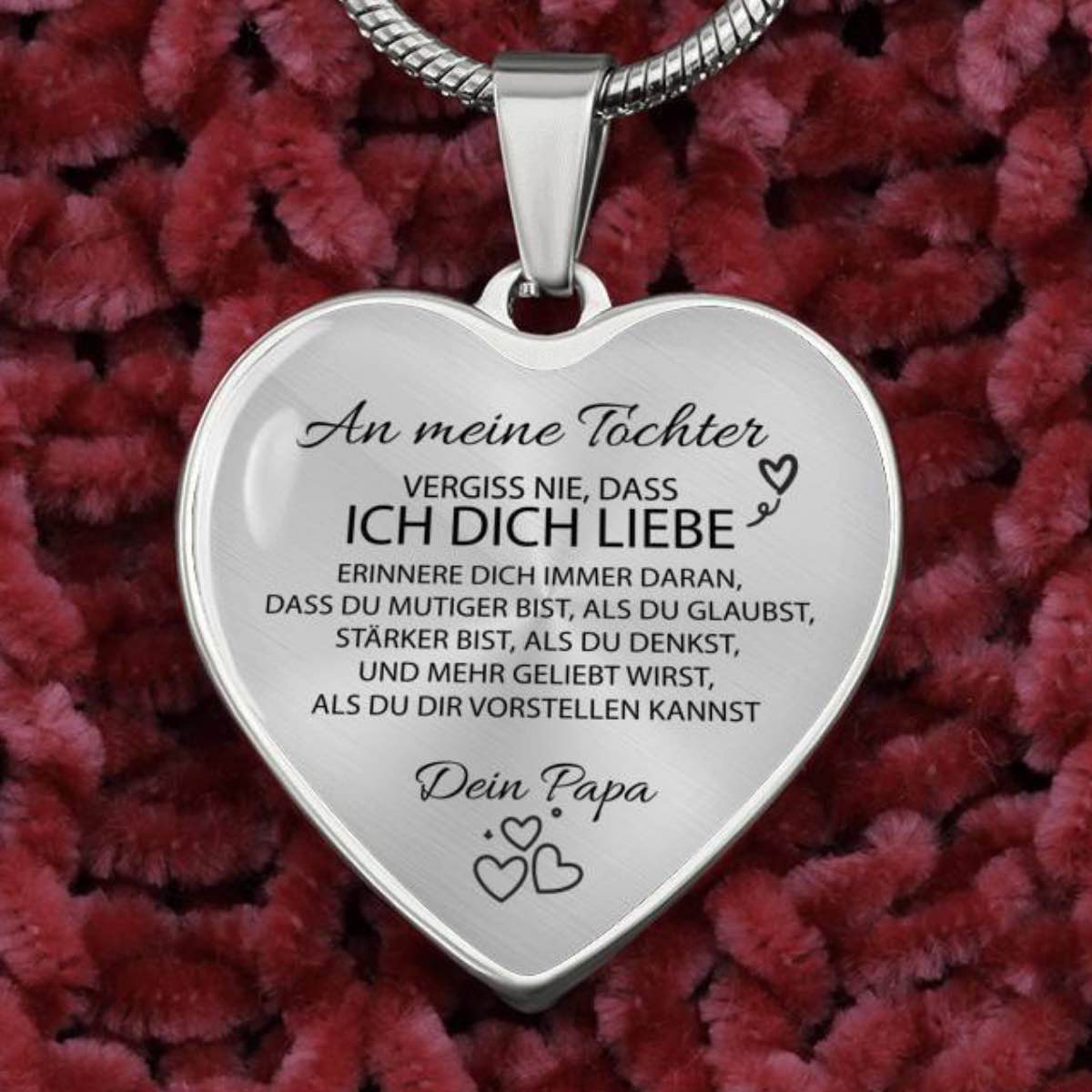Herz-Halskette - An meine Tochter von Papa - Image 10