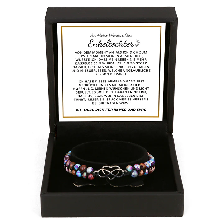 An meine wunderschöne Enkeltochter - Unendlichkeit & Herz Armband - Image 2