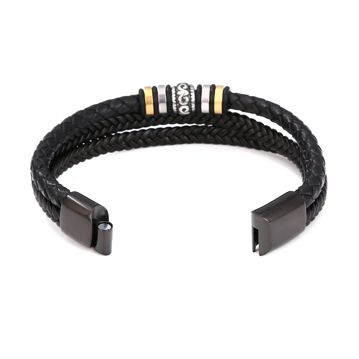 An meinen Enkel - Geflochtenes Edelstahl Lederarmband - Image 5