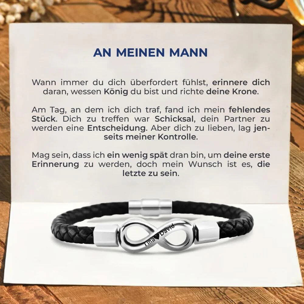 An meinen Mann - Personalisiertes Unendlichkeits-Armband - Image 7