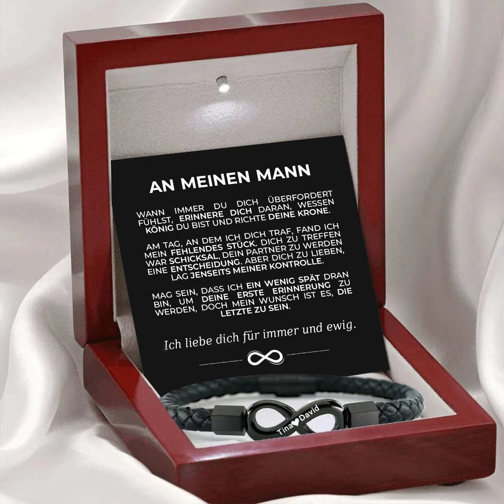 "An meinen Mann" - Personalisiertes Unendlichkeits-Armband - Image 13