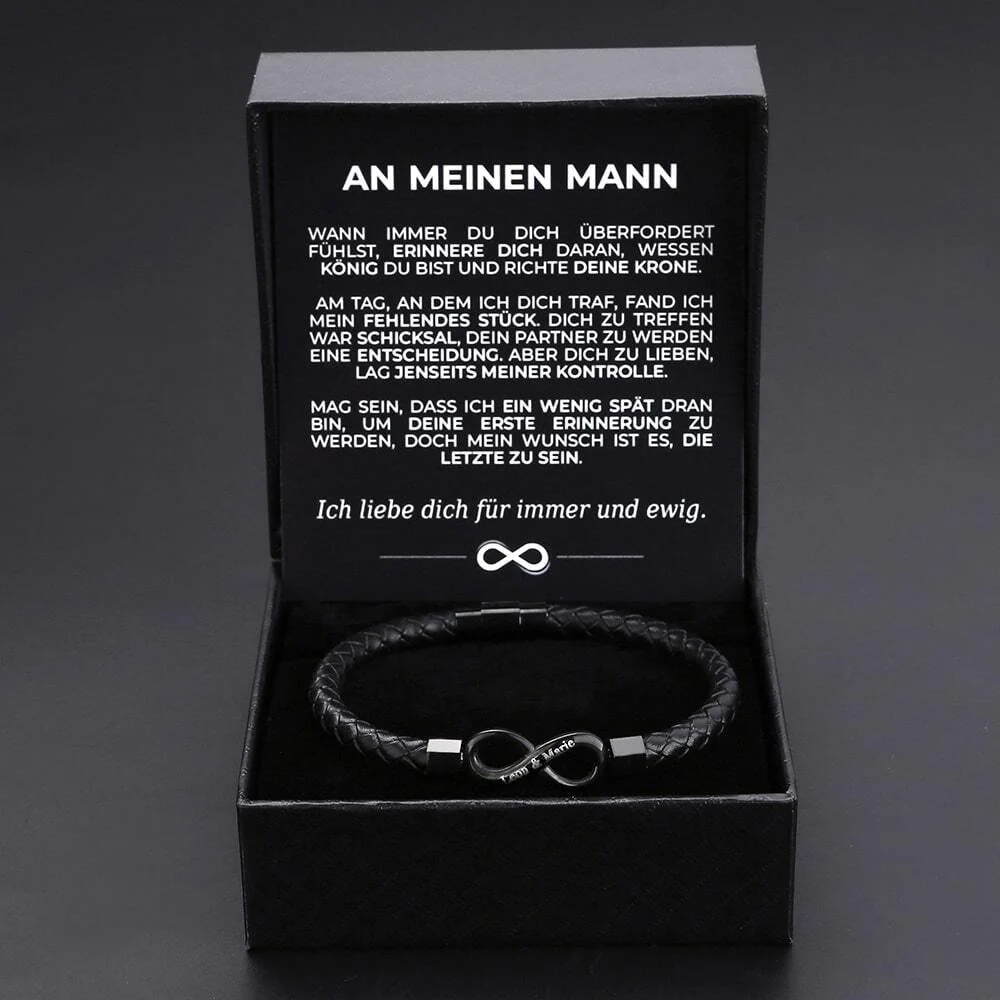 "An meinen Mann" - Personalisiertes Unendlichkeits-Armband - Image 6