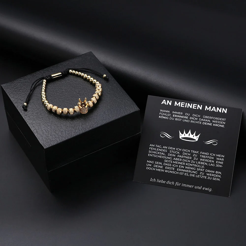 An meinen Mann - "Richte Deine Krone" Armband Geschenk Set - Image 3