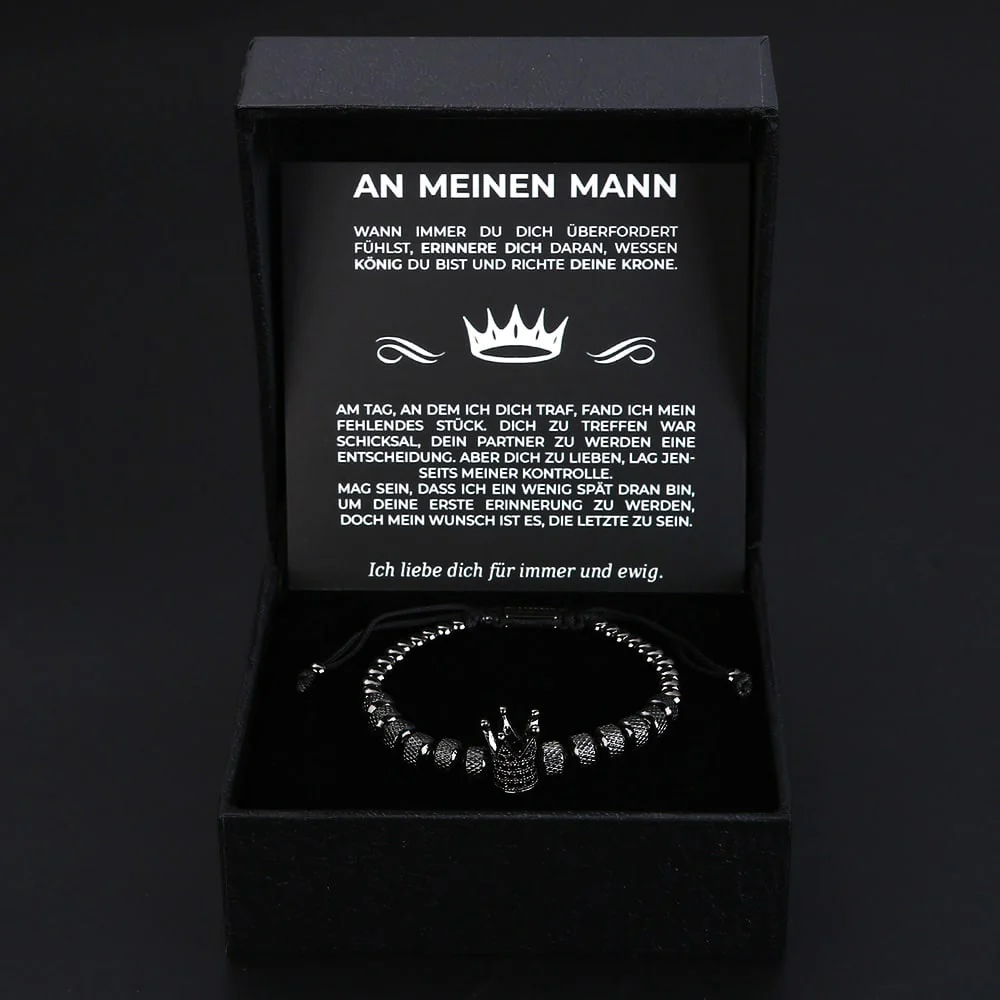 An meinen Mann - "Richte Deine Krone" Armband Geschenk Set - Image 4