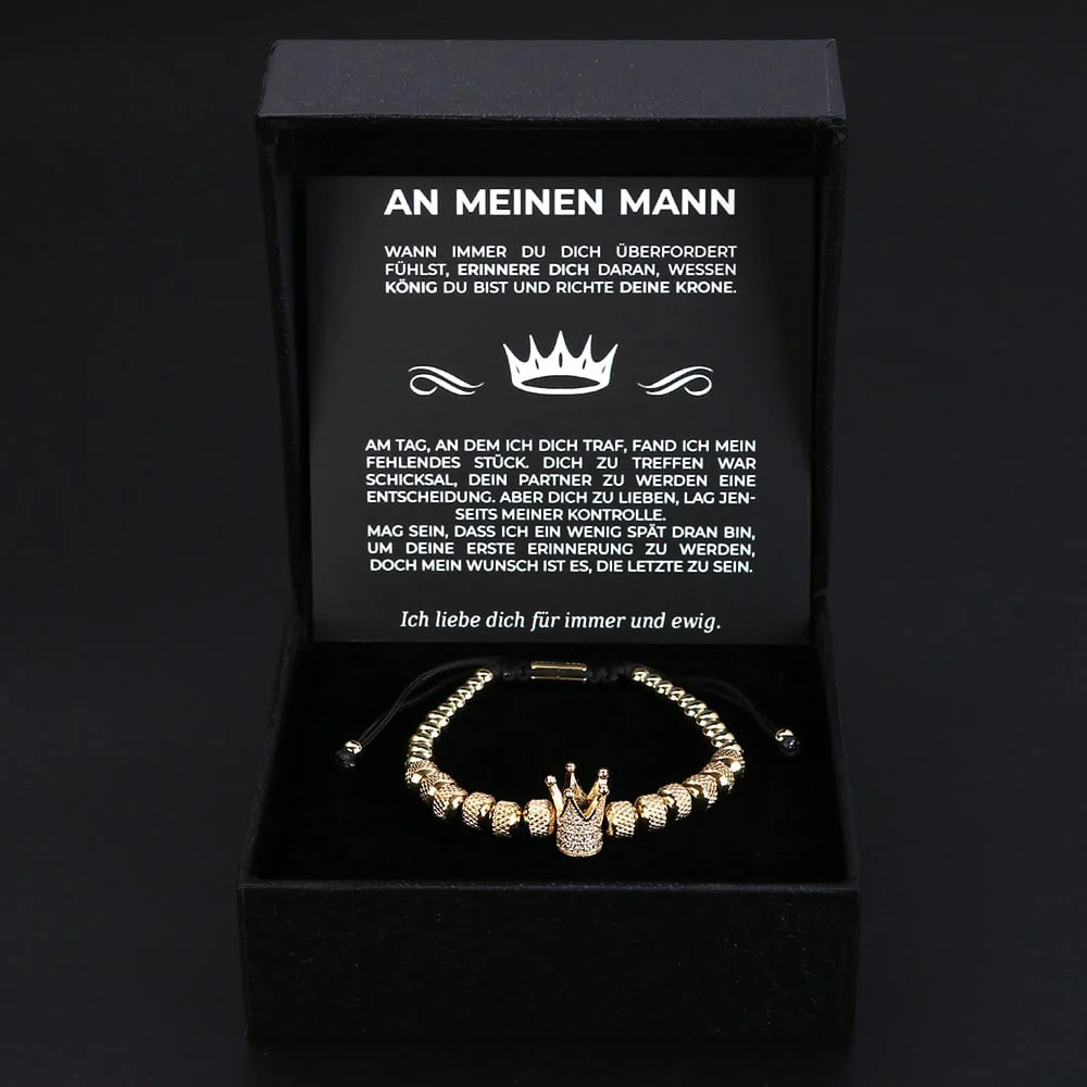 An meinen Mann - "Richte Deine Krone" Armband Geschenk Set - Image 5