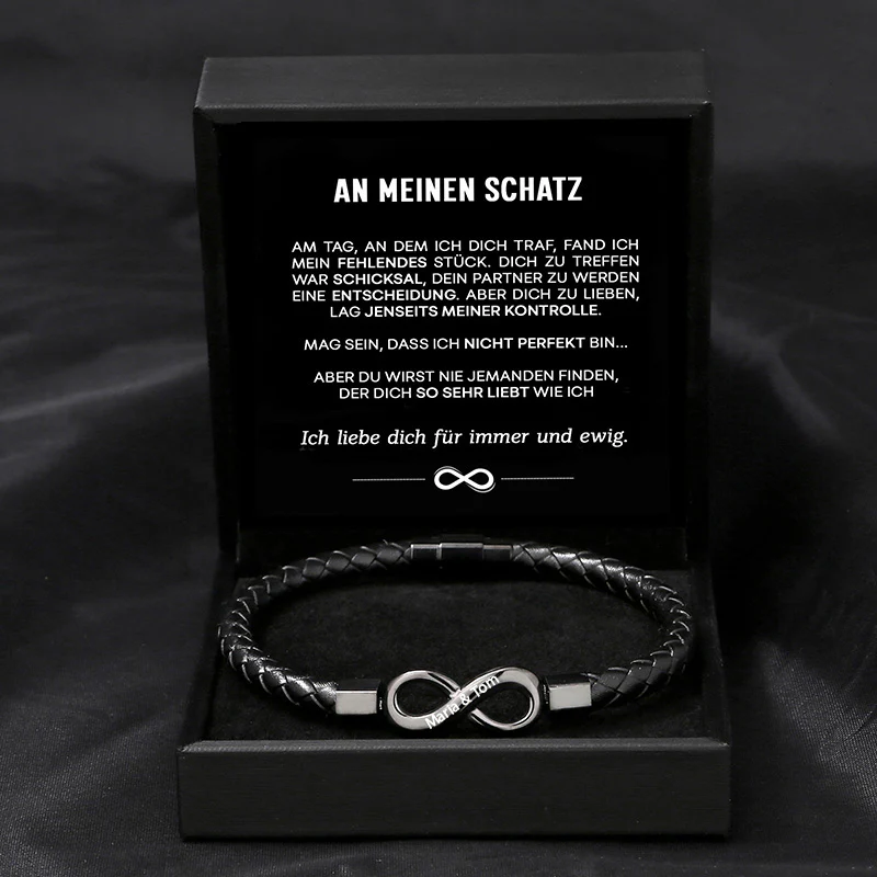 "An meinen Schatz" - Unendlichkeits-Armband an meinen Mann - Image 8