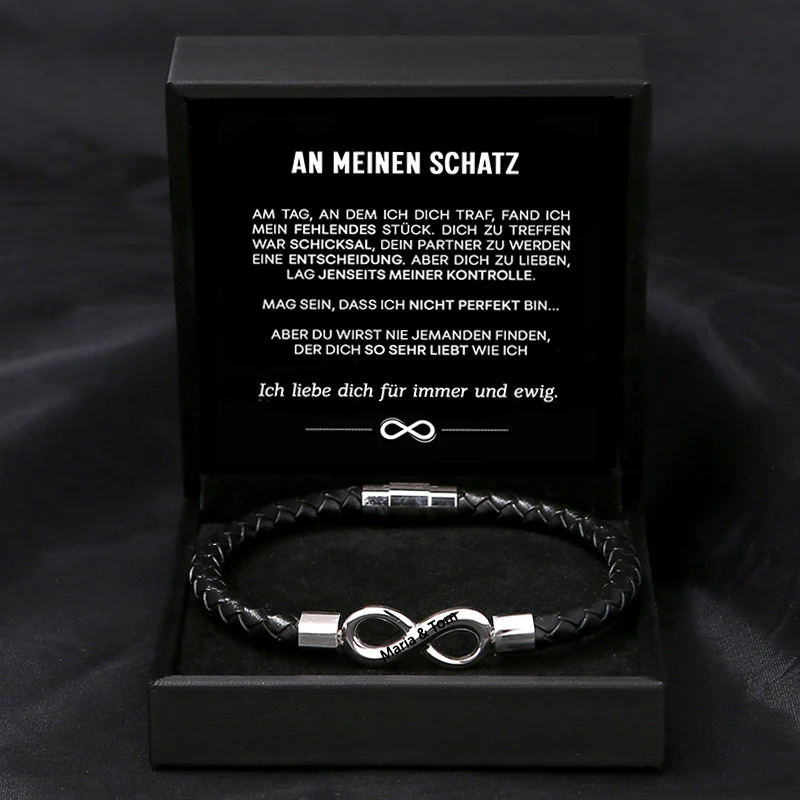 "An meinen Schatz" - Unendlichkeits-Armband an meinen Mann - Image 9