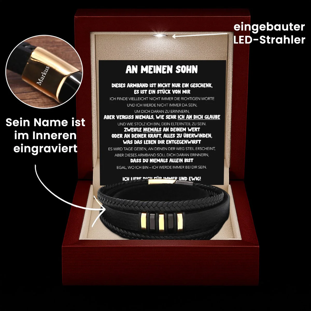 An meinen Sohn - An meinen Sohn Armband mit Gravur - Image 9