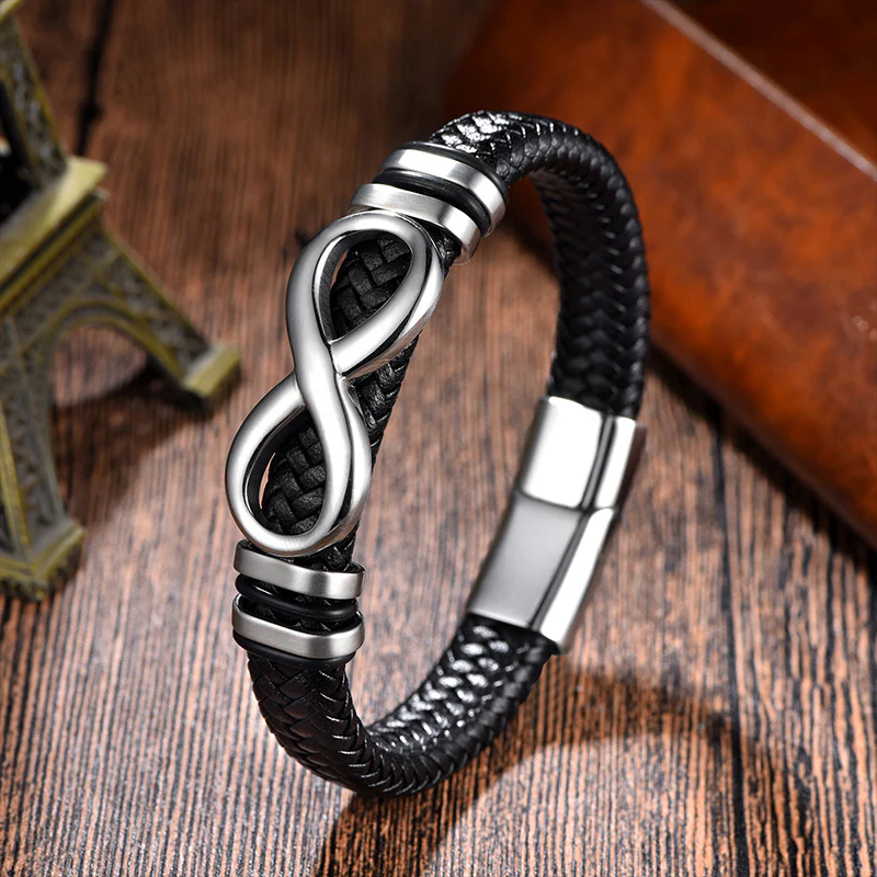 An Meinen Sohn - Herren Unendlichkeit Lederarmband mit Geschenkbox - Image 5