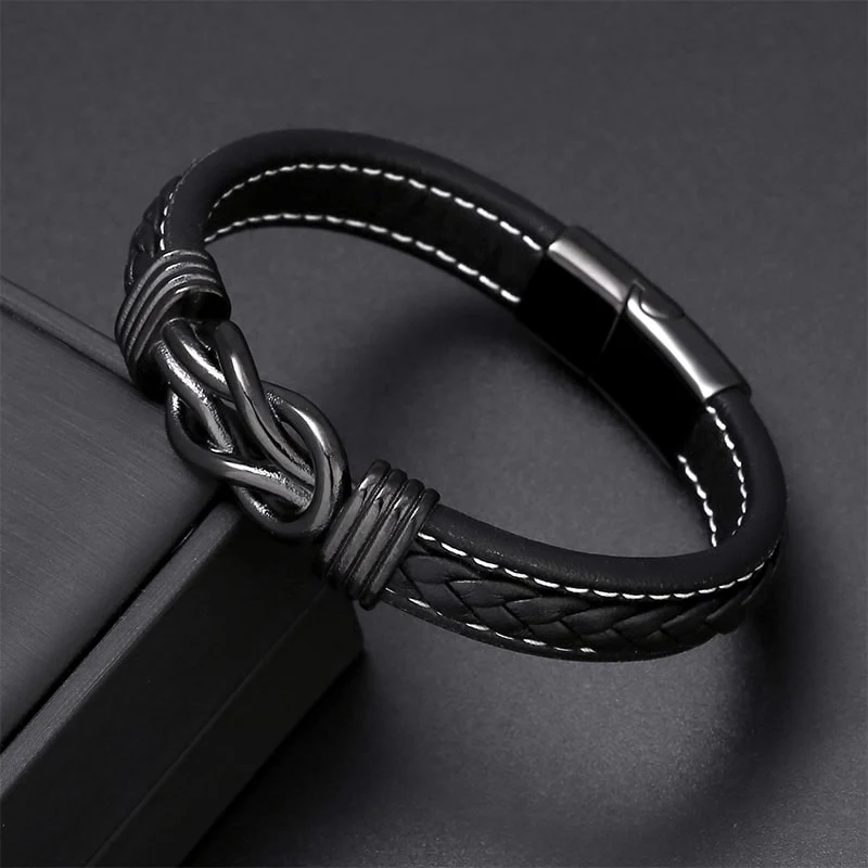 An Meinen Sohn - Herren Unendlichkeit Lederarmband mit Geschenkbox - Image 5