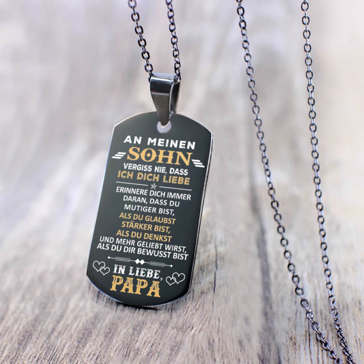 Anhänger - An meinen Sohn von Papa - Mutiger als du glaubst - Image 4