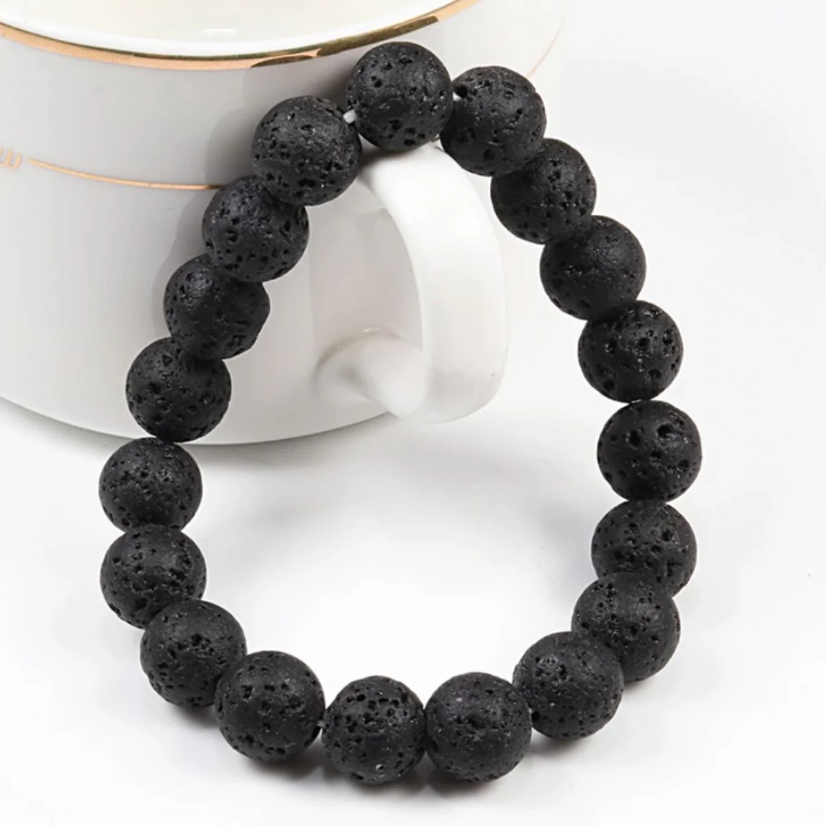 Armband für Herren mit Lavasteinperlen - Image 4