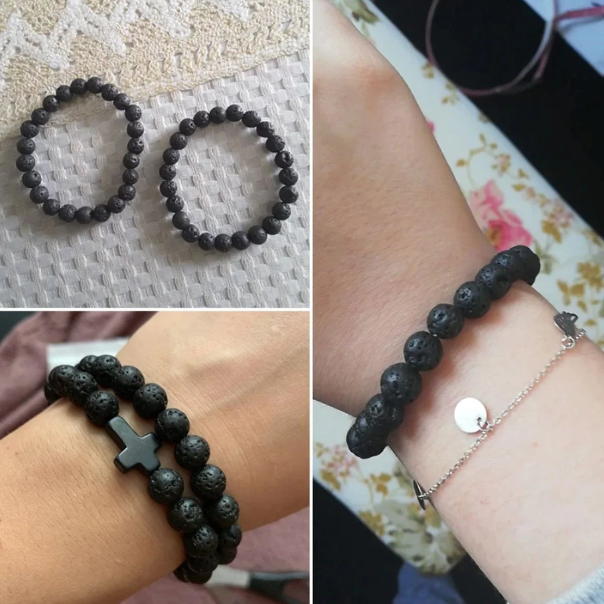 Armband für Herren mit Lavasteinperlen - Image 7