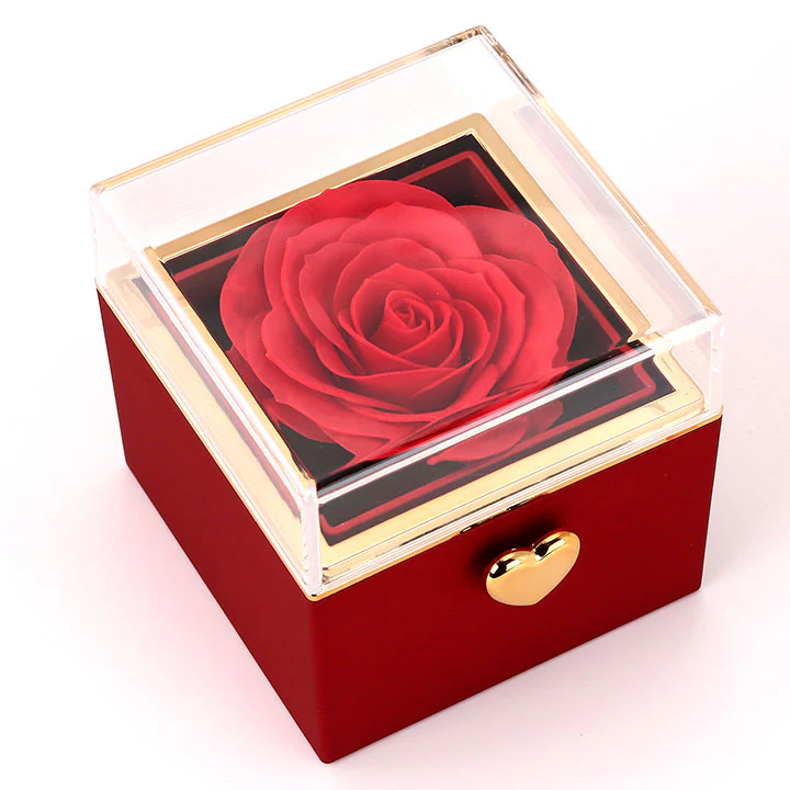 Überraschung-Rosenbox - 18k Doppel-Herzkette mit Gravur - Image 16