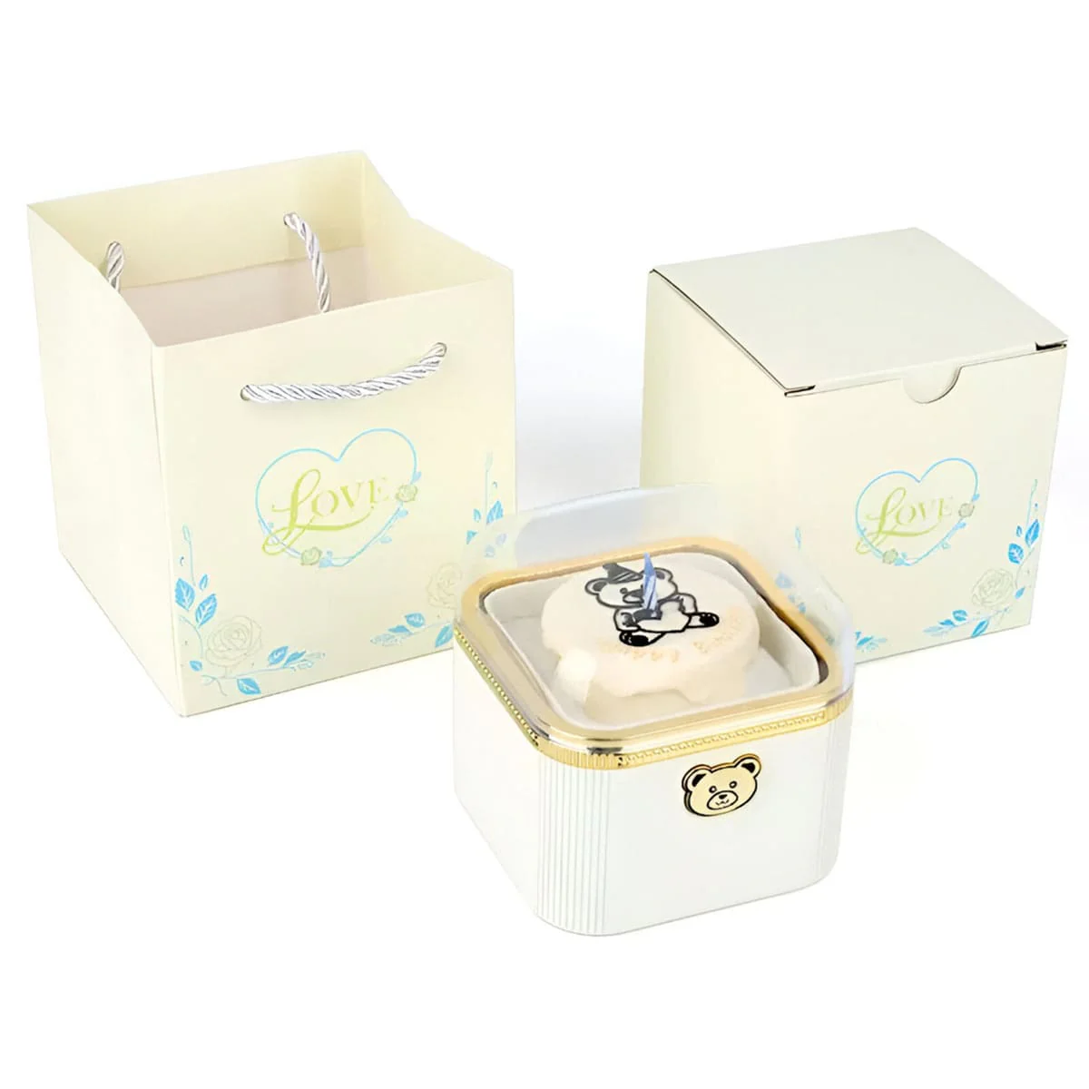 Überraschungs Geburtstags Box mit Doppelherzkette und Kerze - Image 15