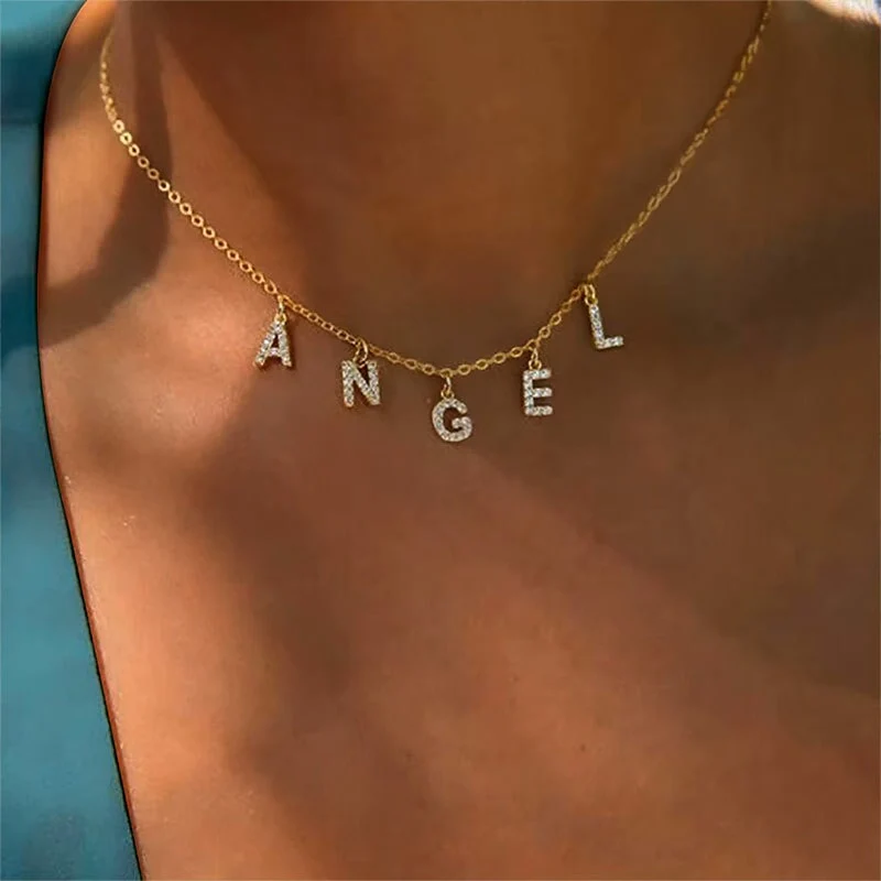 Buchstaben Choker mit Zirkonia - Image 6