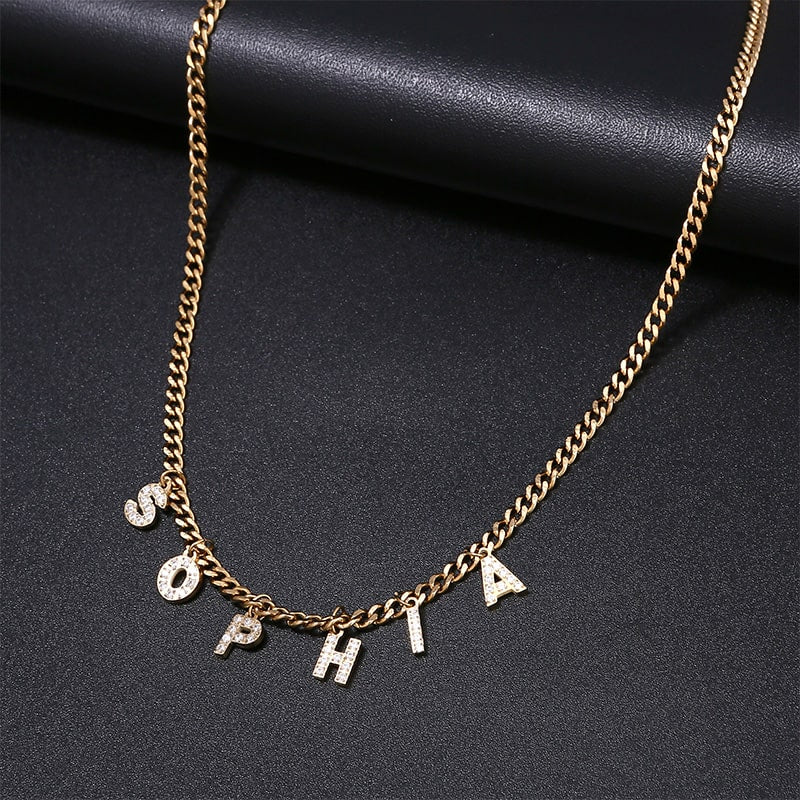Buchstaben Choker mit Zirkonia - Image 7