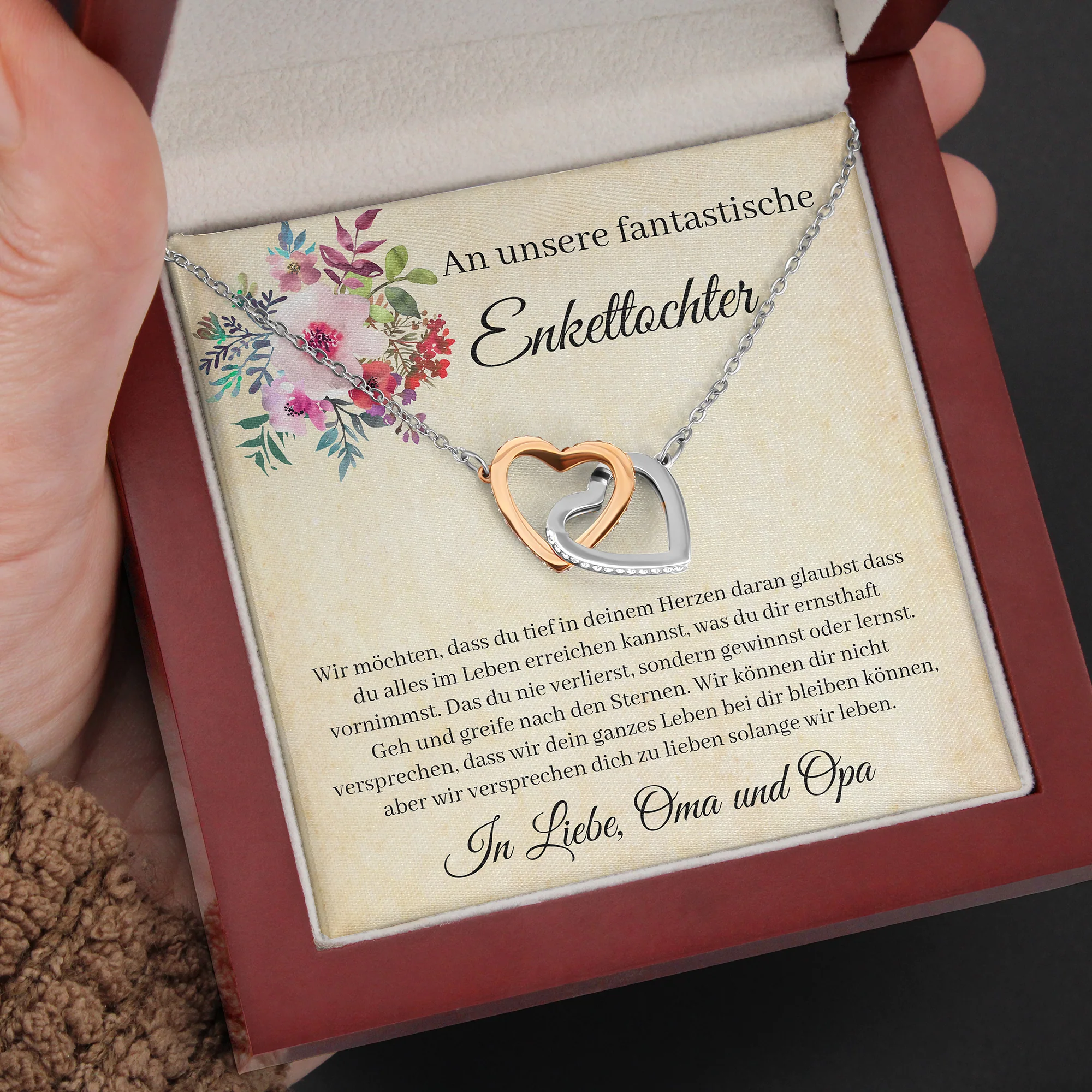 Edelstahl Halskette - An unsere Enkeltochter von Oma und Opa - Image 4