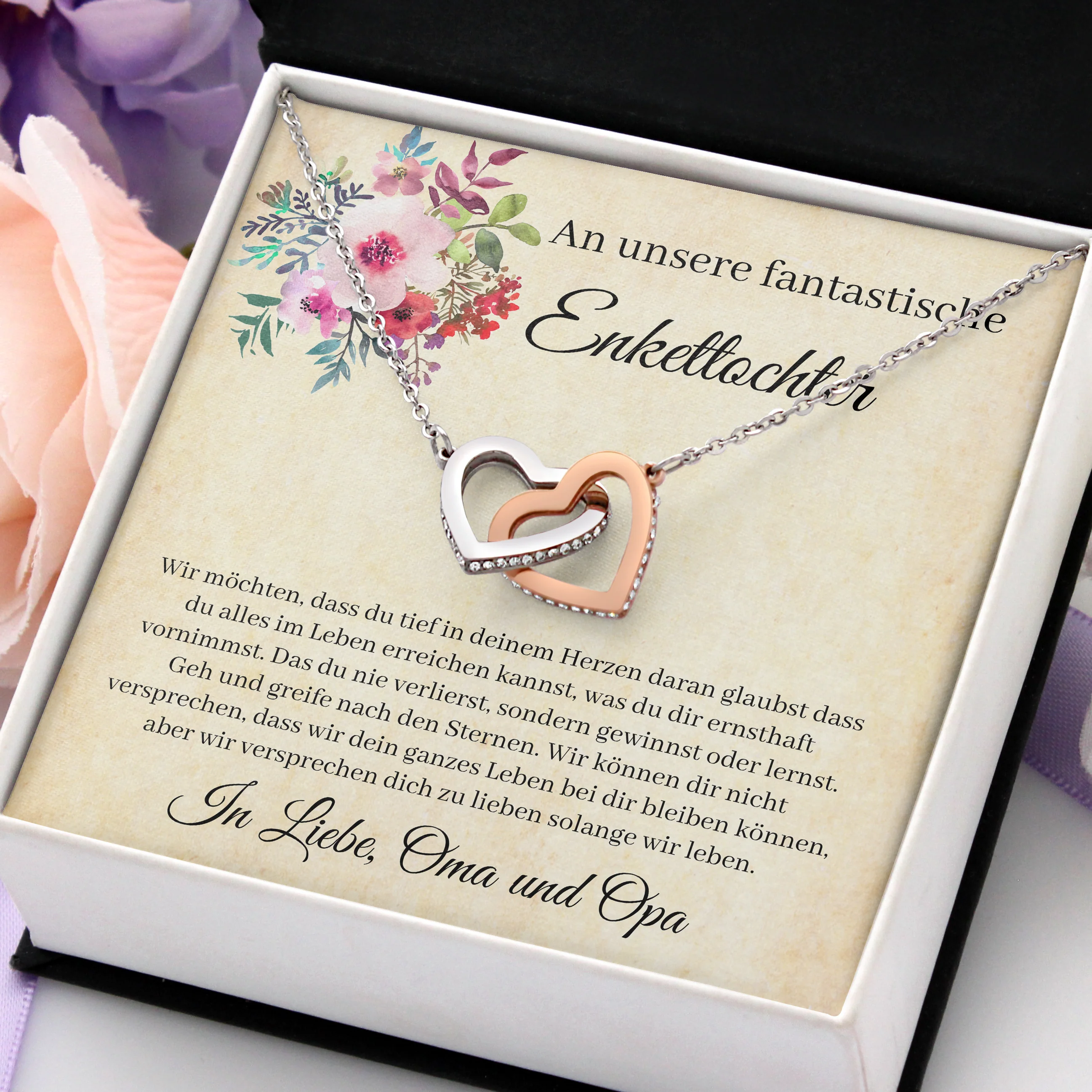 Edelstahl Halskette - An unsere Enkeltochter von Oma und Opa - Image 5
