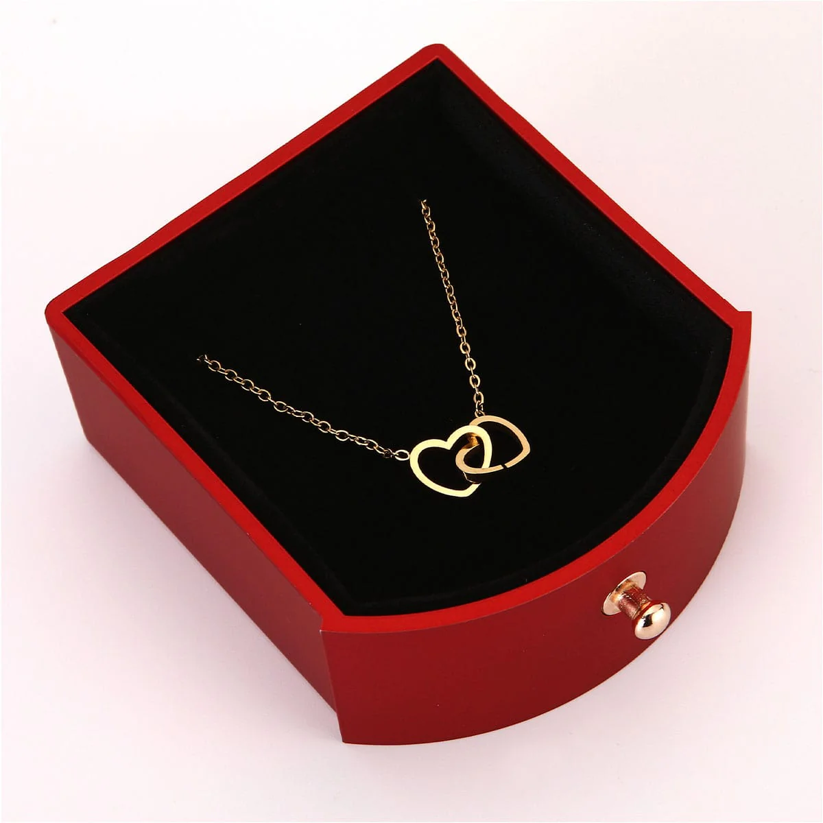 Große ewige Rosenbox mit Gravur-Doppelherzkette - Image 12