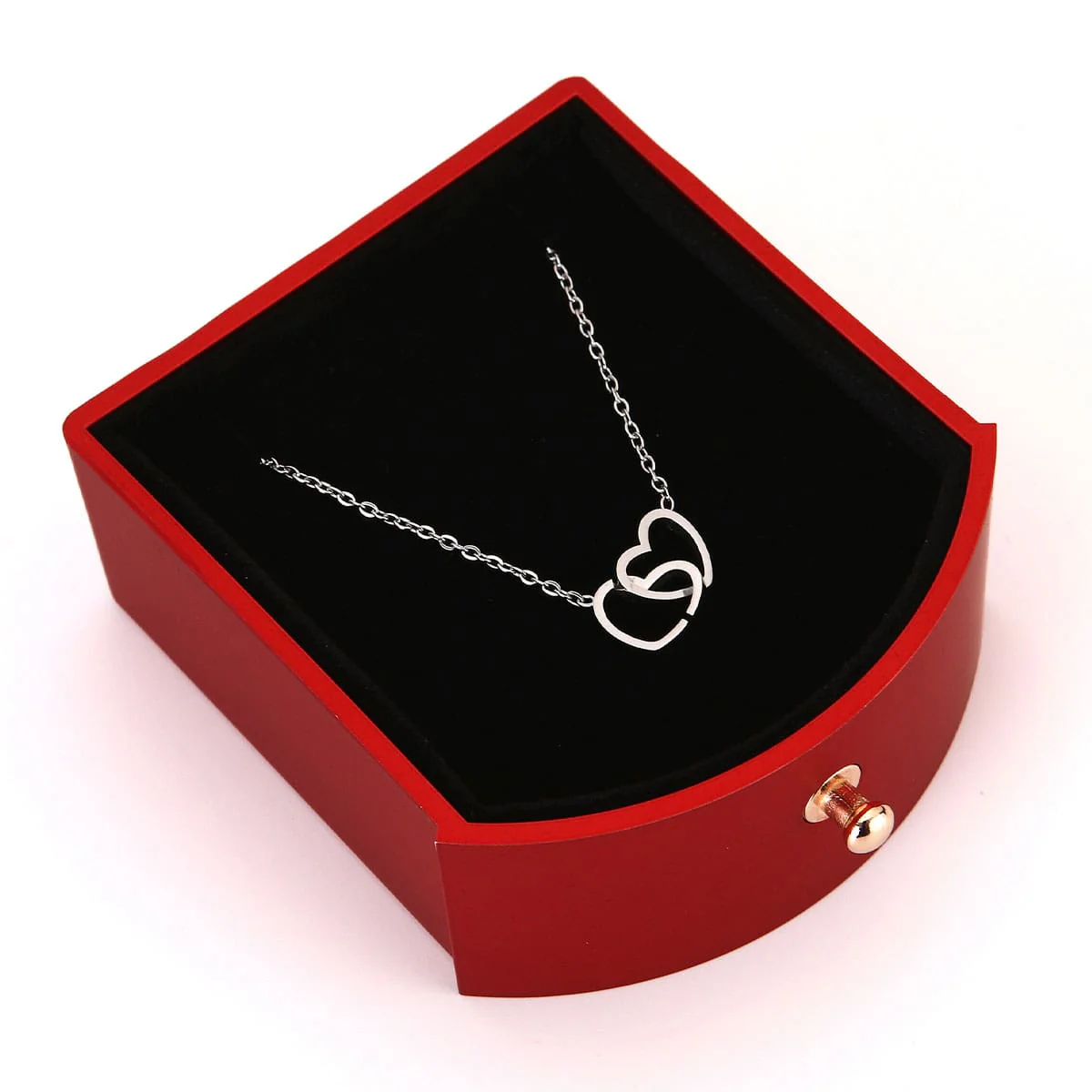 Große ewige Rosenbox mit Gravur-Doppelherzkette - Image 13
